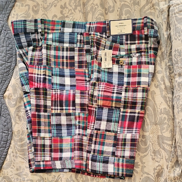 J. Crew Multicolor Madras Plaid Shorts - Made in USA